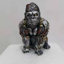 Steampunk Gorilla And Flying Dragon Resin Ornament For Home Decor King Kong