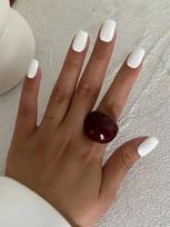 Ingemark Senoviniai Netaisyklingi Lygūs Dervos Plastikiniai Žiedai Moterims Nauja Tendencija Boho Geometriniai Pirštų Žiedai Estetiški vakarėlio papuošalai Size 7 gray