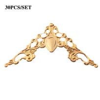 Gold Corner Brackets Photo Frame Furniture Notebook Cover Decorative Decor Corner Bracket Bracket for Menus auksas