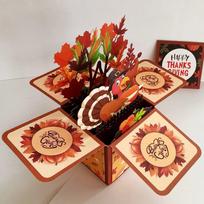 3D Pop Up Greeting Cards Birthday Postcard 3D Box Bouquet Flower Greeting Cards Thank You Girlfriend Teacher Gift