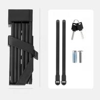 Bike Lock Portable Folding Lock With Stainless Steel Rivets For Ebike And Motorcycle Safety