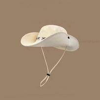 Fashion 10cm Wide-brimmed Bucket Hat Anti-UV Adjustable Cowboy Hat Waterproof Breathable Beach Hat Gift 54-59cm smėlis