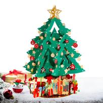 Christmas 3D Pop-up Greeting Card Christmas Tree Display Paper Card Christmas New Year Holiday Greetings Gift For Children CN