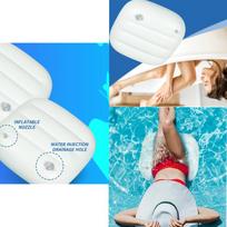 38x40cm Inflatable Hot Tub Seat Portable Booster Sitting Cushion Indoor Outdoor Hot Tub Seat Pillow For Home Bathtubs, Bathroom CN blue