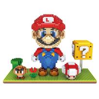 Super Mario Building Blocks Puzzle Micro 3D Figures Brick Toys