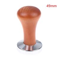 Stainless Steel Coffee Tamper With Threaded Wooden Handle - Espresso Tamping Tool For Coffee Barista Supplies
