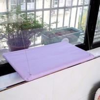 New Arrival Four Seasons Pet Bed Suction Cup Cat Hammock Window Sill Hanging Cat Hammock Removable and Washable Cat Bed (PURPLE,one size&Square) violetinė