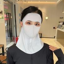 New Ice Silk Sun Protection Mask Full Face UPF50+ Anti-UV Neck Scarf Neck Protection 3D Sunshade Face Mask Summer pilka