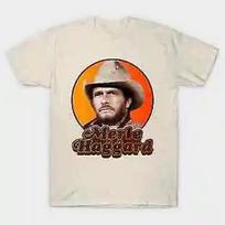 Retro Merle Haggard Legend Design  Unisex summer T-shirt Cotton fashion couple clothes S įvairiaspalvis