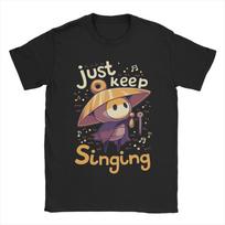 Men Women Graphic Printed Just Keep Singing Sherma Silksong Hollow Knight  Tee T Shirt 100% Cotton  T-shirts Clothing S įvairiaspalvis