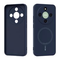 For Honor Magic 7 8 Pro Lite X9D X70 Case TPU Silicone Built in Flocking Magnetic Protection Phone Cover for Honor 500 400 Shell HONOR X9D tamsiai mėlyna spalva