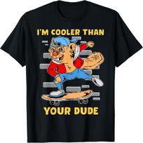 Skater Skateboard Beaver T-Shirt S įvairiaspalvis