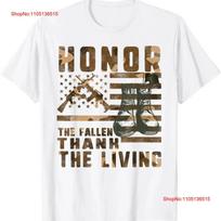 Honor The Fallen Thank Living Memorial Day Military May 25th T Shirt  vintage Washed Versatile Stretched homme Unisex S įvairiaspalvis