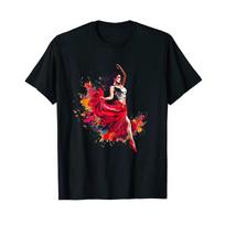 Flamenco Dance Andalusia Spanish T Shirt black S vintage Washed Unisex Top For Everyday Wear Stretched Soft Versatile S įvairiaspalvis