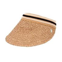 Helen Kaminski HAT52203 NUBS Bianca 8 Black Striped Visor Sun Cap HAT52203 NUBS