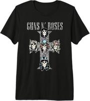 Guns N' Roses Official Vintage Cross Premium Tri-Blend T-Shirt S įvairiaspalvis