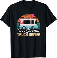 Ice Cream Truck Driver Summer Popsicle Lover Sweet Tooth Gift Unisex T-Shirt S įvairiaspalvis