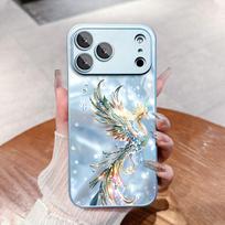 Luxurious Crystal Phoenix Print for iphone 17 case mobile phones Glass Phone Case for iPhone 17 16 15 14 13 12 11pm Pro Plus iPhone 11 Pro Max