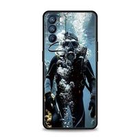 Diver Diving Phone Case For Oppo Reno13 Reno12 Reno11 F Reno10 Pro A54 5G Find X5 A53 A52 A9 A17 A57 A78 4G A79 A80 A98 Cover For Oppo A9 2020