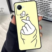 Kpop Hand Finger Heart For Realme C63 C71 C55 C67 C51 C75 C61 C65 C53 10 11 12 13 14 15 Pro Plus GT6 GT7 Pro Case For Realme GT6
