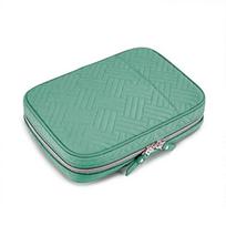 Portable Jewelry Storage Booklet Ring Binder Necklaces Pouch Bag  Women žalia