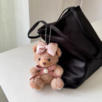 Kūrybingi maži meškiukai raktų pakabukai krepšio pakabukui Miela rudo meškiuko lėlė Pliušinis raktų pakabukas Saldus kaspinėlis Meškiukas Kawaii Pliušinis raktų pakabukas as the picture