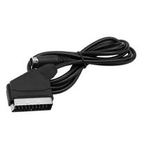 1.8m Scart Cable for Sega Saturn Controller Audio Video Cord for Sega Saturn RCA AV Stereo Extension Cable for PAL NTSC Console juoda