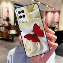 Luxury Blue Butterfly Butterflies Case For Oppo A40 A60 A80 A18 A38 A58 A78 A98 A16 A76 A96 A15 A17 A77 A74 A94 A54 A57S Cover For OPPO A15