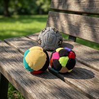Patvarus audinio Hacky Sack kojos maišelis su daugialypiu dizainu ir sustiprintomis siūlėmis lauko ir vidaus įgūdžių lavinimui One Size