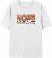T Shirts for Women Graphic Tees Orange Nope Crew Neck Short Sleeve Shirts for Women Text Focus Casual T-Shirt S įvairiaspalvis