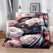French Bulldog Boston Terrier Throw Blanket, Graffiti Pop Art Soft Fleece Bed Blanket for Couch Sofa Living Room, Colorful Warm Cozy Wrap 80cm x 120cm