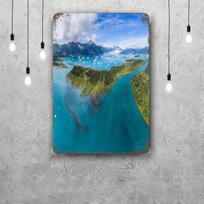 Mfoever Tin Sign Kenai Fjords National Park Decor Poster Vintage Tin Sign Metal Sign Decorative Plaque for Pub Bar Man Cave Club Wall Decoration 20x30cm（7.8x11.8inch）