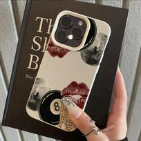For iPhone 17 16 15 14 13 12 11 Pro Max Case Vintage Lip Print Leopard Print Pool Cover For iPhone 17Air 16 15Plus X XS XR Funda iPhone 13 Pro