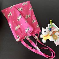 Cute Carto Dot Dog Shoulder Bags for Women Versatile Lightweight Ladies Handbag Travel Portable Female Shopping Bag Tote