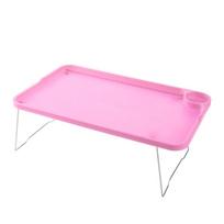 Cup Holder Portable with Stand Bed Table Foldable Laptop Bed Desk Lap Desk rožinė