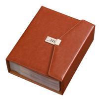 PU Leather Money Savings Binder with Combination Lock Large Capacity Cash Storage Book 1000 Pockets Savings Binder Money Saving ruda