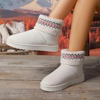 Moteriški platūs platforminiai sniego batai, padidinantys aukštį pliušiniai ankle boots, žiemos ankle boots moterims 36 balta