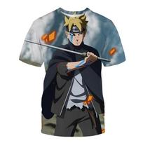 Naruto Japanese Anime Series 3D Digital Printed Men's Casual Loose T-shirt S