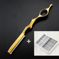 Barber Razor Blades Hair Razors Cut Hair Cutting Fine Thinning Trimming Alloy Shaving Knife Hairdresser Tool Salon Professional