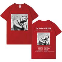 Dainininkė Olivia Dean Meilės menas Pop muzika Marškinėliai Harajuku Dydeli trumparankoviai Marškinėliai Vyrams Moterims Hip Hop Laisvalaikio Marškinėliai S