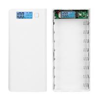 Portable 8*18650 Battery Holder DIY kit LCD Display Dual USB Power Bank Case Welding-free Battery Box for Mobile Phone Charging balta