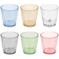 6 vnt. Neišmušami stikliniai puodeliai 310/490ML Krovimo, akriliniai vandens puodeliai, daugkartiniai vaisių sulčių, alaus, šampano puodeliai namams <500ml beige