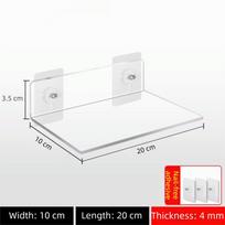 Ergonomiškas skaidrus akrilinis lentynų stovas su lipdukais, laikymo lentyna, plaukiojančios knygų lentynos, vonios kambarys L Shape-20*10cm