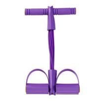 6/8-Tube Pedal Puller Resistance Band with Handle Multifunction Elastic Yoga Sit-up Pull Rope Men Women Pedal Tensioner Exerciser Workout Equipment A violetinė