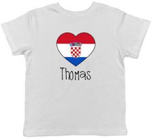 Personalizuotas Futbolo Kroatijos Vėliavos Vaikų Marškinėliai Berniukams Mergaitėms 130