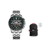 Citizen Eco-Drive Serija 200m Vandeniui atsparus Kvarcinis Laikrodis Nerūdijančio Plieno Apyrankė Vyriški Laikrodžiai Juodas BL5578-51E Black