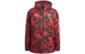 Adidas Manchester United pūkinės striukės vyriškos natūrali raudona su gobtuvu vidutinio stiliaus kitos GK9446 S