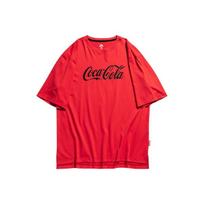 Anta X Coca Cola Logo Print Loose Fit T-Shirt Unisex Tops Red 95029160-2 XXL