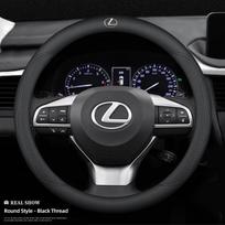 38cm Leather Car Steering Wheel Cover Interior Accessories For Lexus FSPORT LBX NX RX 350h 450h ES UX 300e GS GX IS LS LX CT LC