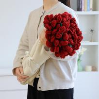 Rankų darbo nėrimo rožių puokštės megztas pledas Apvalus gėlių pledas Lengvas sofai, foteliui ir biuro miegui Namų dekoravimas diameter 80cm įvairiaspalvis